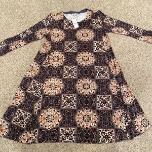 UNWORN LOFT patterned dress size small